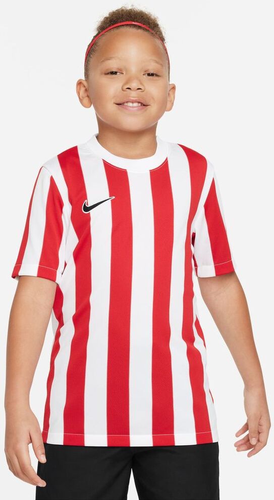 Camiseta Nike Striped Division IV Blanco y Rojo para Niño - CW3819-104