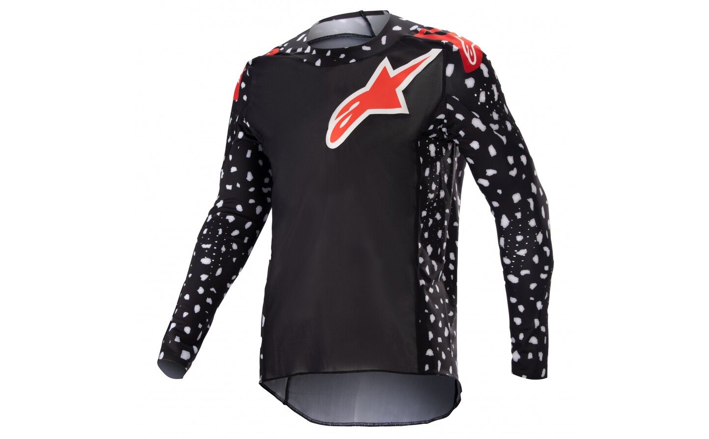 Camiseta Alpinestars Infantil Racer Norte Negro Neon Rojo  3770523-1397