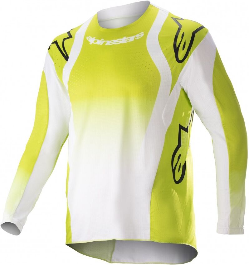 Camiseta Alpinestars Infantil Racer Push Amarillo Fluor Blanco  3770823-552