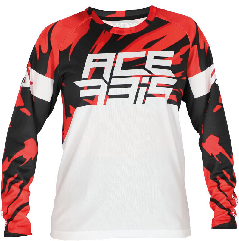 Acerbis MX J-Kid 4 Maillot de motocross para niños - Blanco Rojo (L)