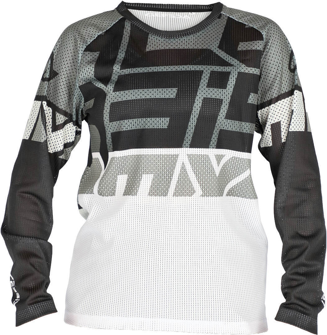 Acerbis MX J-Windy 4 Maillot de motocross para niños - Negro Blanco (XS)