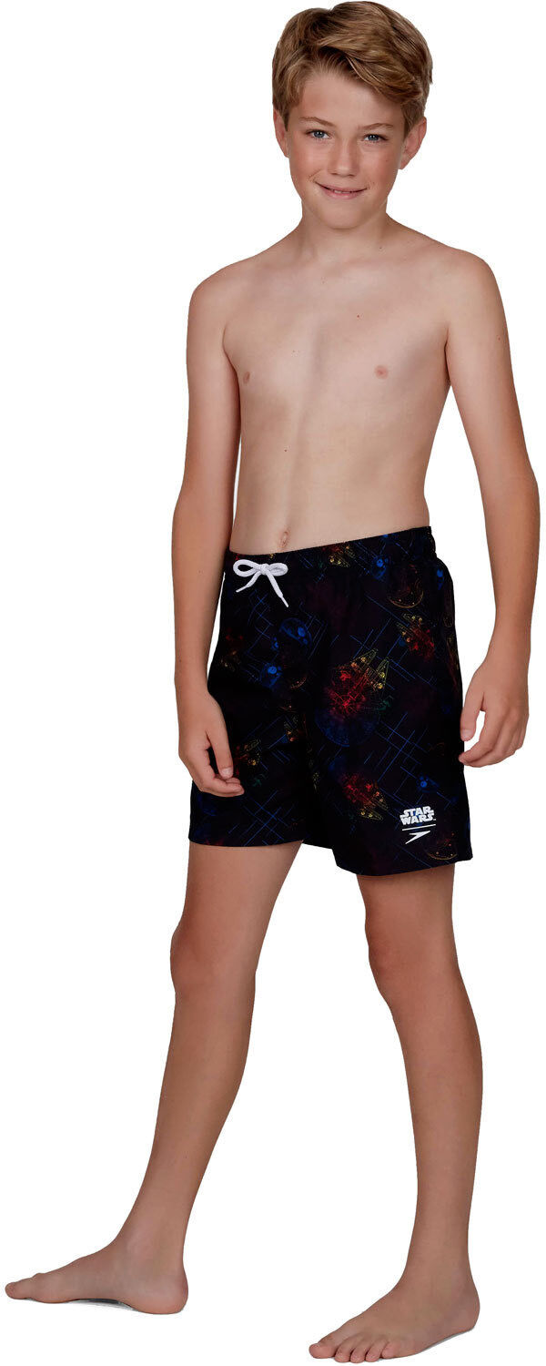 Speedo star wars allover 15 ws jm bañador playa niño Negro (M)