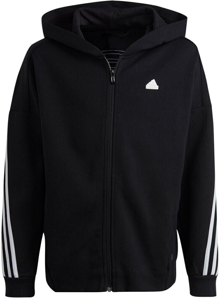 Adidas future icons 3 bandas con capucha sudadera niño Negro (152)