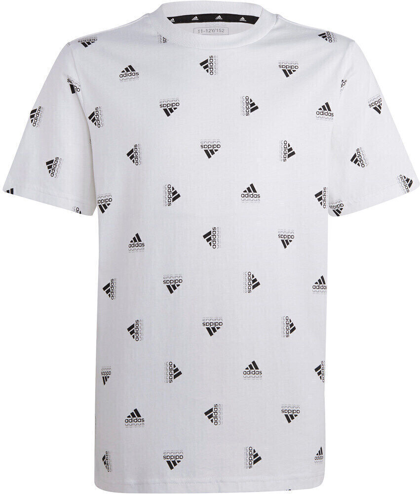 Adidas brand love allover print camiseta manga corta niño Blanco (152)