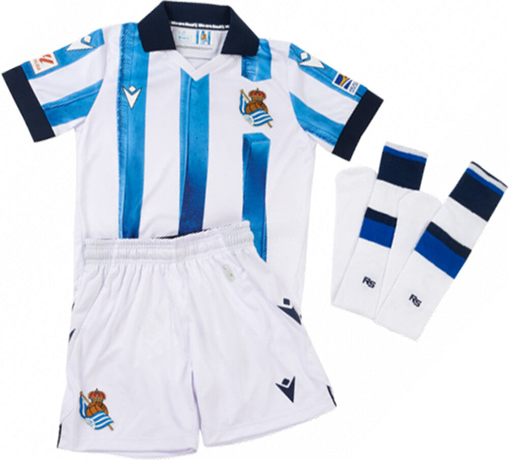 Real Sociedad primera equipacion 24 kit infantil equipación fútbol niño Azul (XS)