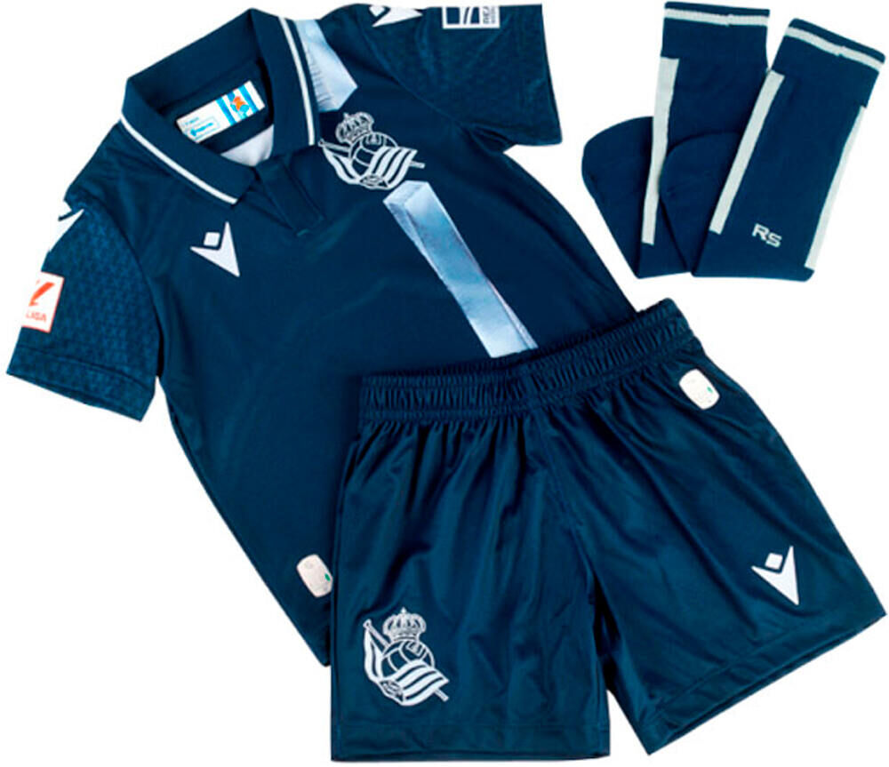 Real Sociedad segunda equipacion 23/24 kit infantil equipación fútbol niño