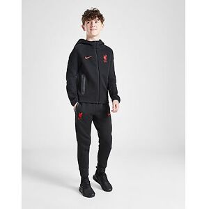 Nike Liverpool FC Tech Fleece Joggers - Mens, Black/Black/Gym Red  - Black/Black/Gym Red - Size: 8-9Y