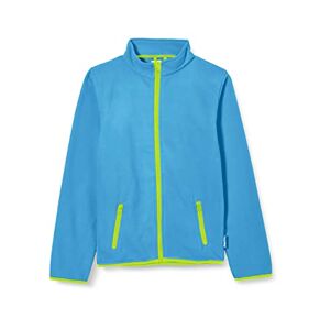 Playshoes Unisex Children's Fleece Jacket, Contrasting Colour (Kinder Fleece-jacke Farbig Abgesetzt) Blue (Aqua Blue 23), size: 128