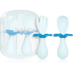 BabyOno Be Active Ergonomic Utensils for Children couverts Blue 12 m+ 2 pcs