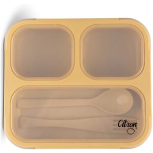 Citron Petit Bento boîte à repas Yellow 16 x18 x4,8 cm 600 ml