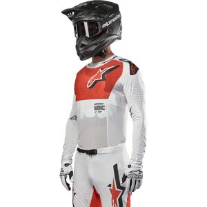 Alpinestars 2024 Supertech Ward Jersey White/hot Orange - Publicité