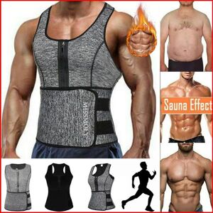 Fashion bag02 2021 Nouveau homme Sweat Sauna Vest Waist Trainer Body Shaper Tank Top Compression Shirt, Compression Workout Fitness, Back Support Gym Suit - Publicité