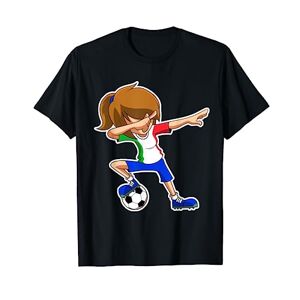 Tamponnant du Monde de Football de l'Équipe de FC Dabbing Football Fille Italie Jersey, Enfants Italiens T-Shirt - Publicité