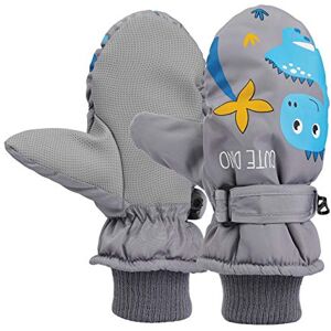 QKURT Gants de Ski Enfants, Moufles de Ski Fille Garçon Gants Chaud Hiver Moufles Coupe-Vent Respirant Snowboard pour Vélo Équitation Patinage Garçons Filles 4-9 Ans - Publicité