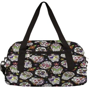 Pardick Sac de sport imprimé tête de mort mexicaine pour filles et garçons, sac de sport léger pour enfants, imperméable, petit sac de voyage, sac de danse, imprimé tête de mort mexicaine, 46 x 24 cm, Mexican Skull Printed, 18.4L x 7.8W x 9.4 - Publicité