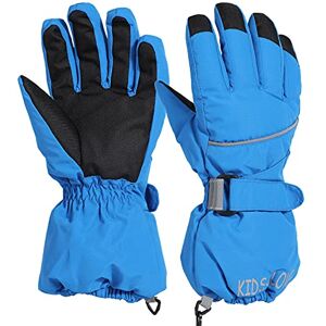 QKURT Gants de Ski Enfants, Moufles de Ski Fille Garçon Gants Chaud Hiver Moufles Coupe-Vent Respirant Snowboard pour Vélo Équitation Patinage Garçons Filles 4-14 Ans - Publicité