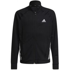 Sweat pour filles Adidas Sportwear Future Icons 3 Stripes Hooded - black noir 164 cm unisex - Publicité