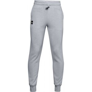 Pantalons pour garçons Under Armour Boys UA Rival Fleece Joggers - mod gray light heather/onyx white gris M unisex - Publicité