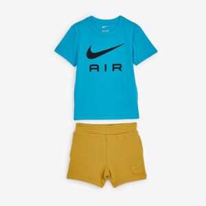 Nike 2 Pc Set Tee Shirt & Short Air bleu/beige 3-4ans unisexe