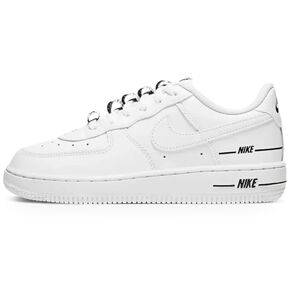 Nike Air Force 1 Low Overbranding - Enfant blanc/noir/argent 31 unisexe