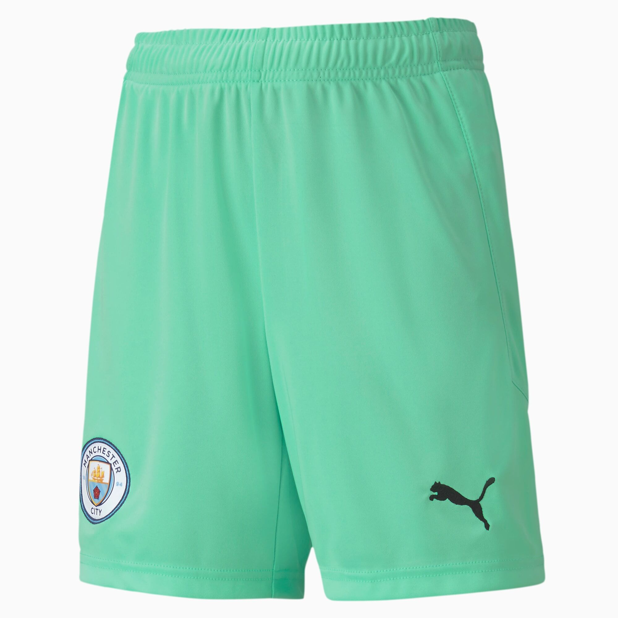 PUMA Short de goal Man City Replica Youth pour Enfant, Vert, Taille 176, Vêtements