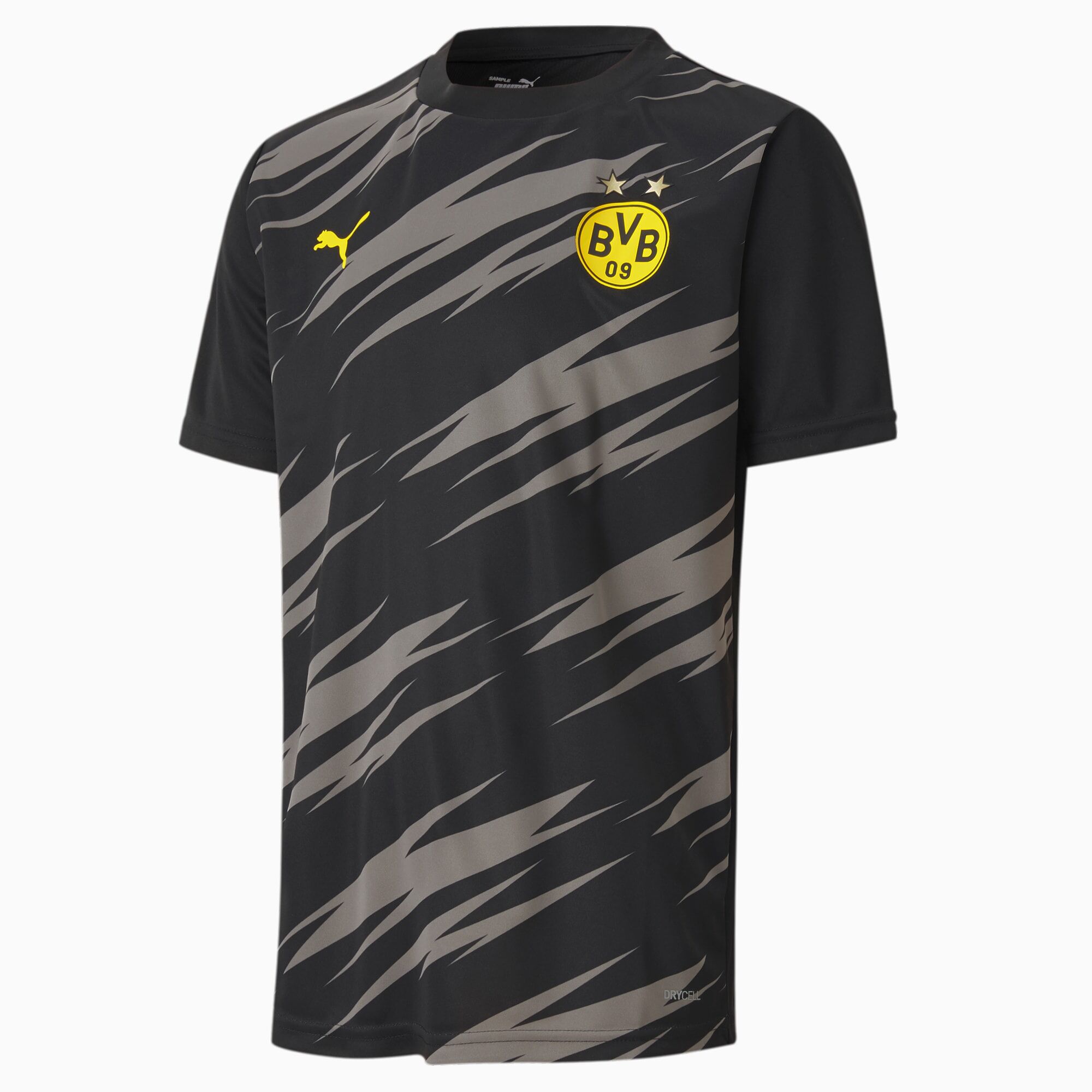 PUMA Maillot BVB Stadium enfant et adolescent, Noir/Gris, Taille 176, Vêtements