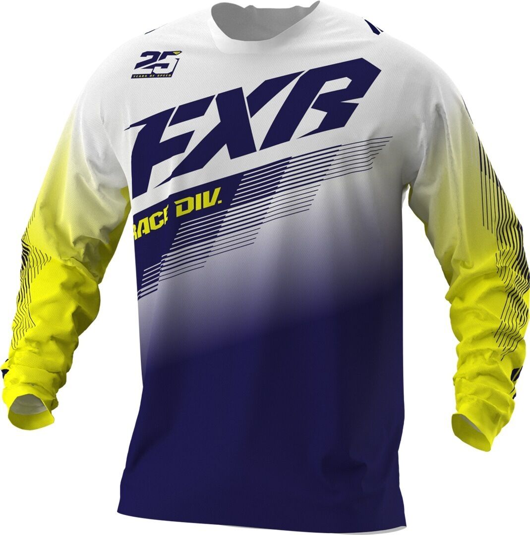 FXR Clutch MX Gear Maillot de motocross de la jeunesse Blanc Bleu taille : XL