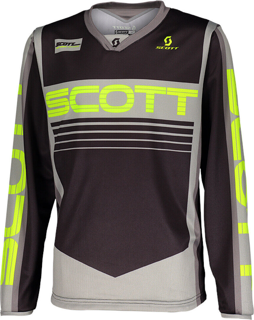 Scott 350 Race Maillot de Motocross pour enfants Gris Jaune taille : XS