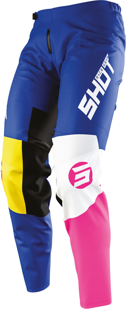 Shot Devo Storm Pantalon de motocross pour enfants Rose Bleu taille : 4/5