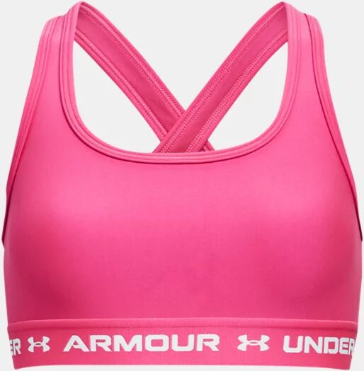 Under Armour Girls' UA Crossback Sports Bra Pink Size: (YXL)