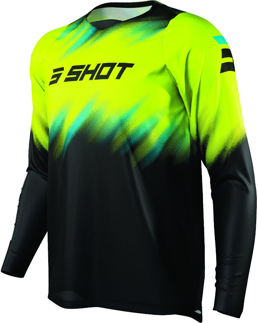 Shot Devo Versus Kids Motocross Jersey  - Black Yellow