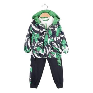 Re Panda Completo sportivo bambino 3 pezzi con giubbino Completi 0-36 M bambino Verde taglia 30M