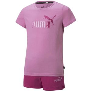 Puma Completo sportivo corto da bambina in cotone Pantaloni e shorts bambina Rosa taglia 12