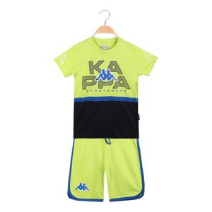 Kappa Completo sportivo corto da ragazzo t-shirt + bermuda Completi 3-16 Anni bambino Verde taglia 10