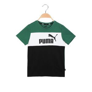 Puma ESS BLOCK TEE T-shirt sportiva da ragazzo T-Shirt e Top bambino Verde taglia 11/12