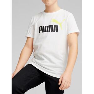 Puma Essentials+ Two-Tone Logo T-shirt da ragazzo T-Shirt e Top bambino Bianco taglia 15/16