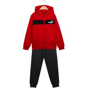 Puma PANEL HOODED TRACKSUIT Tuta felpata da bambino con cappuccio Tute Sportive bambino Rosso taglia 09/10