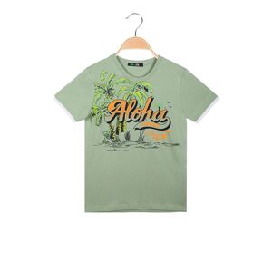 Mr Jek T-shirt da bambino con stampa Hawaii T-Shirt Manica Corta bambino Verde taglia 10