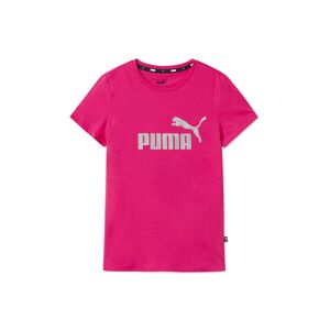 Puma T-shirt da ragazza con logo glitter T-Shirt e Top bambina Fucsia taglia 13/14