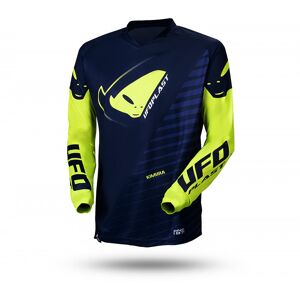 Maglia Bambino Moto Cross Enduro Ufo KIMURA Blu Giallo Fluo taglia 2XS