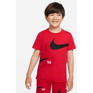 Nike T-shirt ma glia maglietta Bambino Rosso 2021 SPLIT SWOOSH TM Cotone