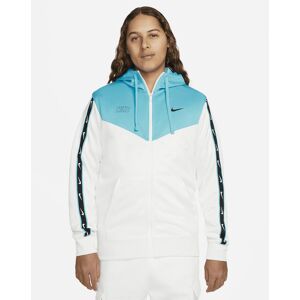 Nike Giacca Sportiva UOMO Bianco Azzurro Sportswear Repeat Full Zip Hoodie