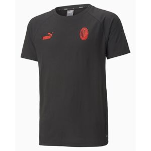 Puma Ac Milan T-shirt maglia maglietta 2022 23 Ragazzo Nero Casuals