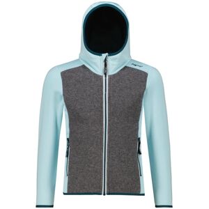 Meru Weymounth Girls Stretch Wool Fix Hood - giacca in pile - bambina Grey/Light Blue 128