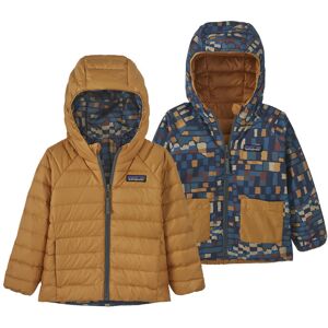 Patagonia Baby Reversible Down Hoody Jr - giacca piumino - bambino Dark Yellow/Green 12M