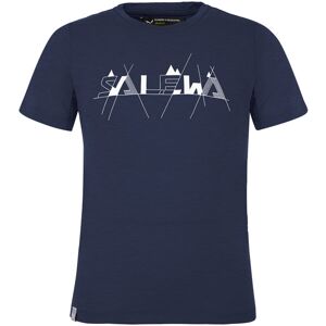 Salewa Graphic Dry K S/S - T-shirt - bambino Dark Blue/White 104