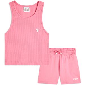 Freddy Completo estivo da bambina con top e shorts Rosa Junior 12 Anni