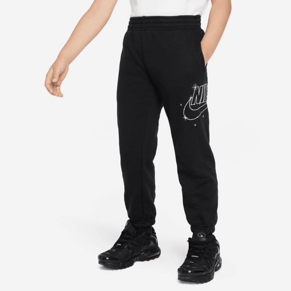nike pantaloni  sportswear shine fleece – bambino/a - nero