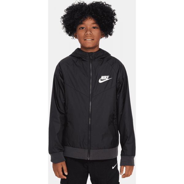 nike giacca con cappuccio  sportswear windrunner – ragazzo/a - nero