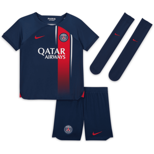 nike divisa in 3 pezzi  dri-fit paris saint-germain 2023/24 per bambino/a – home - blu